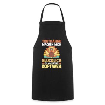 Truthuhn Truthahn - Kochschürze - Schwarz - Vorne - AI Model Male 185 dark (185cm)
