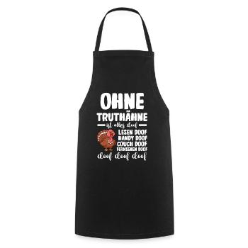 Truthuhn Truthahn - Kochschürze - Schwarz - Vorne - AI Model Male 185 dark (185cm)