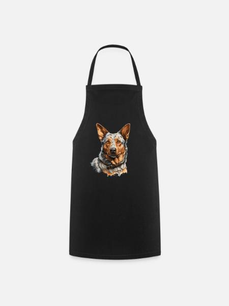 Hund Australian Cattle Dog - Kochschürze - Schwarz