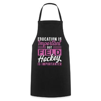 Field Hockey Education Is - Kochschürze - Schwarz - Vorne - AI Model Male 185 dark (185cm)