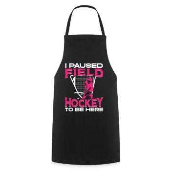 Field Hockey I Paused Field Hockey - Kochschürze - Schwarz - Vorne - AI Model Male 185 dark (185cm)