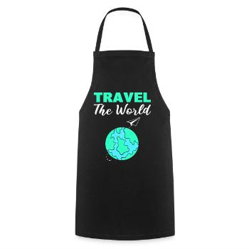Travel The World Abenteurer - Kochschürze - Schwarz - Vorne - AI Model Male 185 dark (185cm)