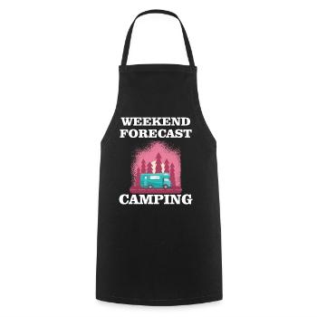 Prévisions de fin de semaine - Camping - Tablier de cuisine - noir - Devant - AI Model Male 185 dark (185cm)