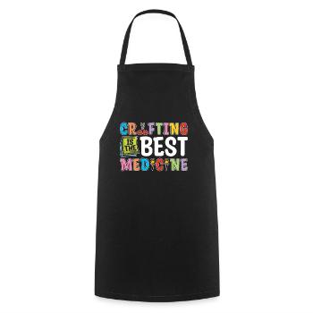 Scrapbooking Crafting Is The Best Loves Journaling - Cooking Apron - black - Front - AI Model Male 185 dark (185cm)