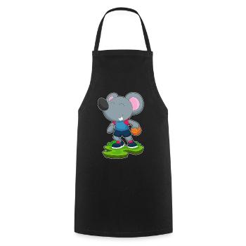 Maus Basketballspieler Basketball - Kochschürze - Schwarz - Vorne - AI Model Male 185 dark (185cm)