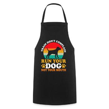 Dog dog training - Cooking Apron - black - Front - AI Model Male 185 dark (185cm)