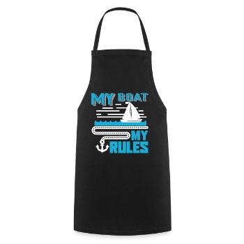 Sailor Sailor My Boat My Rules - Cooking Apron - black - Front - AI Model Male 185 dark (185cm)