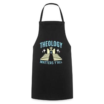 Theology Matters Y'All Bible Religious Theologist - Cooking Apron - black - Front - AI Model Male 185 dark (185cm)