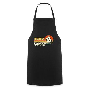 Theology Matters Religious Theologian Theologist - Cooking Apron - black - Front - AI Model Male 185 dark (185cm)