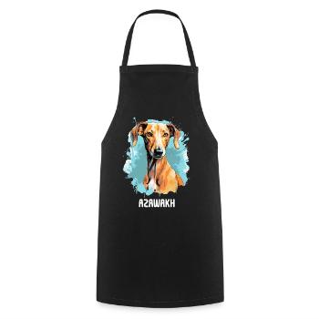 Chien Azawakh - Tablier de cuisine - noir - Devant - AI Model Male 185 dark (185cm)