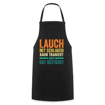 Bodybuilding Sport Fitness Lauch - Kochschürze - Schwarz - Vorne - AI Model Male 185 dark (185cm)
