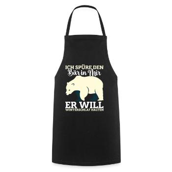 Bärenliebhaber Braunbären Outfit Bären Bärenfan - Kochschürze - Schwarz - Vorne - AI Model Male 185 dark (185cm)