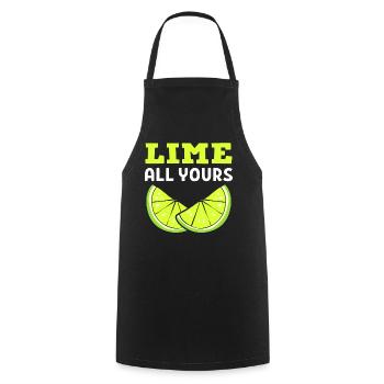 Lime All Yours Obstzüchter - Kochschürze - Schwarz - Vorne - AI Model Male 185 dark (185cm)