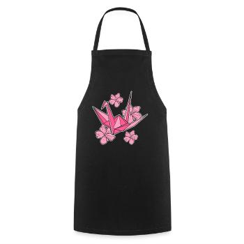 Sakura Origami Handwerker - Kochschürze - Schwarz - Vorne - AI Model Male 185 dark (185cm)