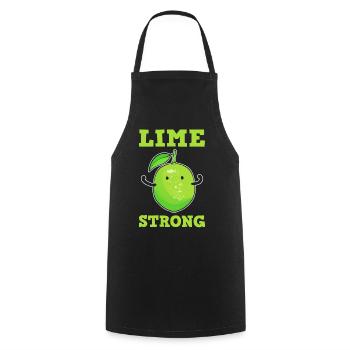 Lime Strong Landwirte - Kochschürze - Schwarz - Vorne - AI Model Male 185 dark (185cm)