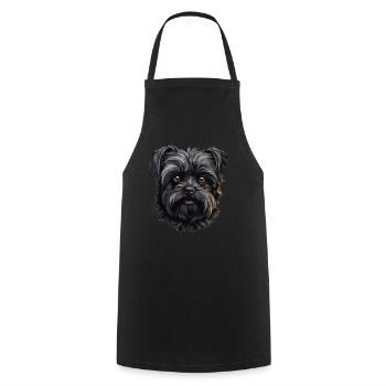 Chien Affenpinscher - Tablier de cuisine - noir - Devant - AI Model Male 185 dark (185cm)