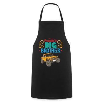 Big Brother, grand frère Autocollant - Tablier de cuisine - noir - Devant - AI Model Male 185 dark (185cm)