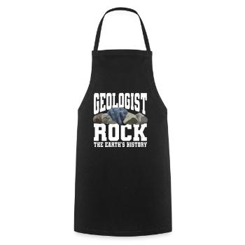 Funny Geologist Clothing Geology - Cooking Apron - black - Front - AI Model Male 185 dark (185cm)