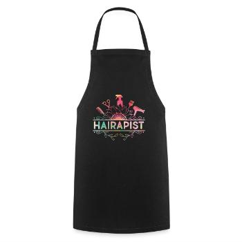 Hairstylist Hairapist Hairdresser Haircut Stylist - Cooking Apron - black - Front - AI Model Male 185 dark (185cm)
