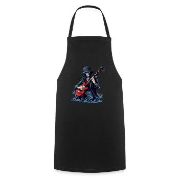 Gitarristen-tshirt E-Gitarren-Saiten - Kochschürze - Schwarz - Vorne - AI Model Male 185 dark (185cm)