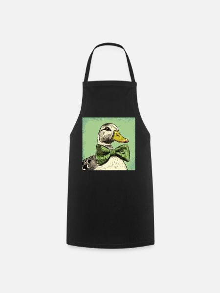 Duck with Bowtie - Kochschürze - Schwarz
