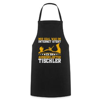Tischler Handwerker Schreinermeister Tischlerei - Kochschürze - Schwarz - Vorne - AI Model Male 185 dark (185cm)