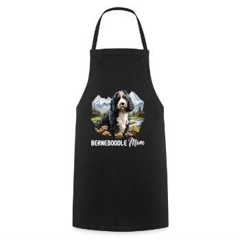Dog Bernedoodle - Cooking Apron - black - Front - AI Model Male 185 dark (185cm)