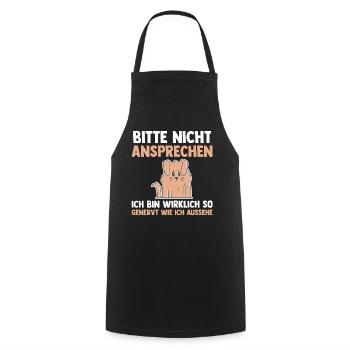 Hund Bitte Nicht Ansprechen - Kochschürze - Schwarz - Vorne - AI Model Male 185 dark (185cm)