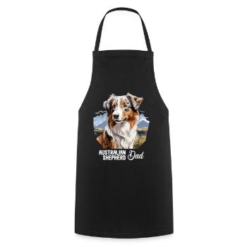 Hund Australian Shepherd - Kochschürze - Schwarz - Vorne - AI Model Male 185 dark (185cm)
