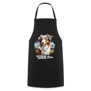 Hund Australian Shepherd - Kochschürze - Schwarz - Vorne - AI Model Male 185 dark (185cm)