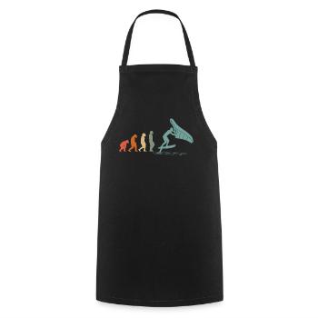 Wingfoil Surfer Wingfoiling Board Vintage - Cooking Apron - black - Front - AI Model Male 185 dark (185cm)