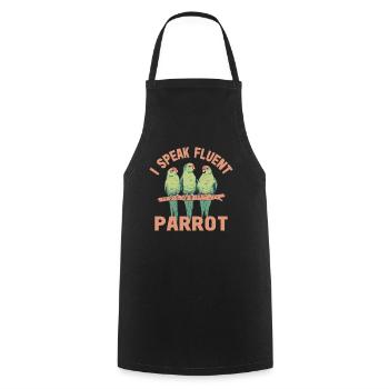 Perruche Perroquet Perroquet Propriétaire - Tablier de cuisine - noir - Devant - AI Model Male 185 dark (185cm)