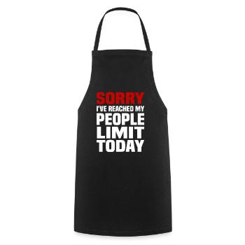 Misanthrope Antisocial Introverti - Tablier de cuisine - noir - Devant - AI Model Male 185 dark (185cm)