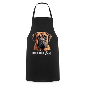 Chien Boerboel - Tablier de cuisine - noir - Devant - AI Model Male 185 dark (185cm)