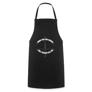 Archer Gift for Archery with Arrow - Cooking Apron - black - Front - AI Model Male 185 dark (185cm)