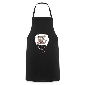 Lustiges Bogenschießen Geschenk für Bogenschütze - Kochschürze - Schwarz - Vorne - AI Model Male 185 dark (185cm)