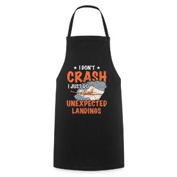 I dont crash I just do unexpected Landings Model - Kochschürze - Schwarz - Vorne - AI Model Male 185 dark (185cm)
