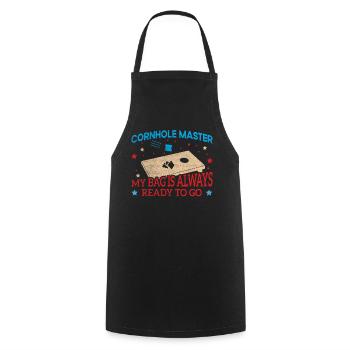 Cornhole Master My Bag Is Always Ready To Go - Cooking Apron - black - Front - AI Model Male 185 dark (185cm)