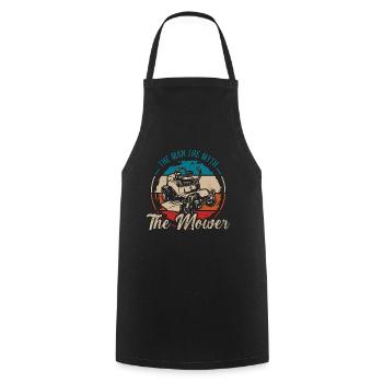 Landscaper The Man The Myth The Mower Landscaping - Cooking Apron - black - Front - AI Model Male 185 dark (185cm)