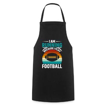 Ich Laufe Weil Ich Fußball Spiele - Kochschürze - Schwarz - Vorne - AI Model Male 185 dark (185cm)