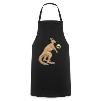 Kangaroo Volleyball Player Volleyball - Cooking Apron - black - Front - AI Model Male 185 dark (185cm)