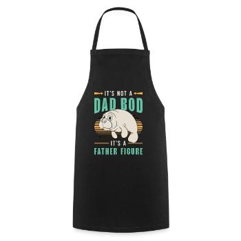 Dugong Ce n’est pas un dad bod, ce sont des animaux marins - Tablier de cuisine - noir - Devant - AI Model Male 185 dark (185cm)