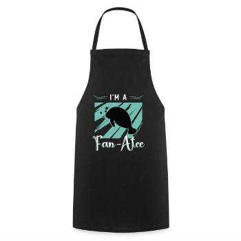 Dugong Je suis un fan de créatures marines amoureux des lamantins - Tablier de cuisine - noir - Devant - AI Model Male 185 dark (185cm)