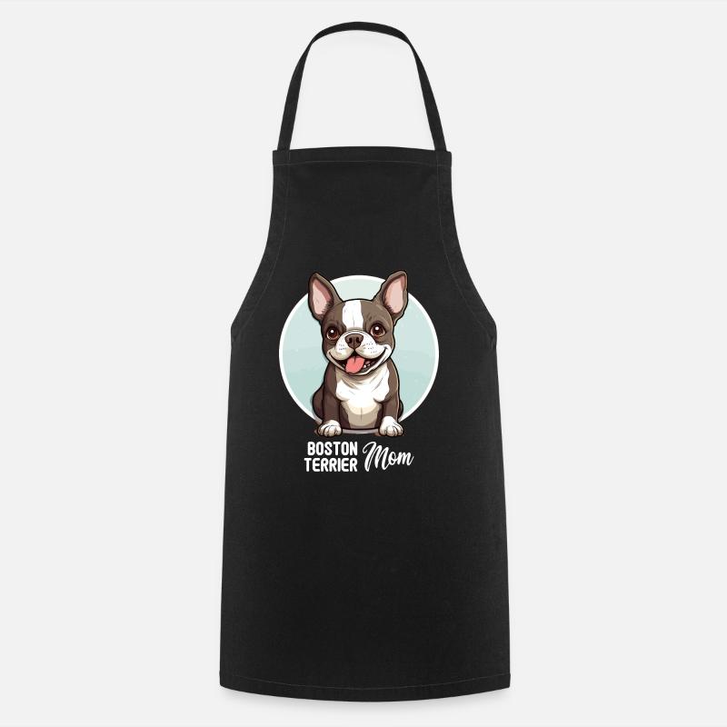 Chien Boston Terrier - Tablier de cuisine - noir