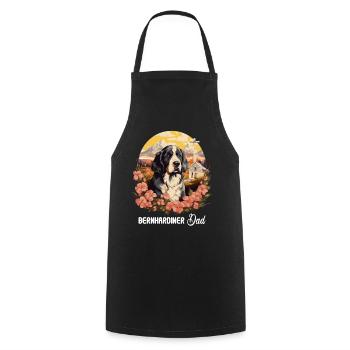 Dog St. Bernard - Cooking Apron - black - Front - AI Model Male 185 dark (185cm)