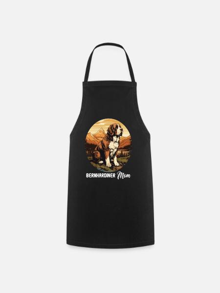 Hund Bernhardiner - Kochschürze - Schwarz