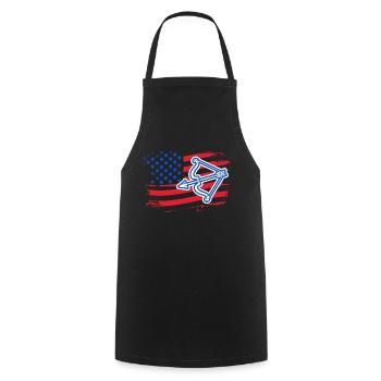 Archery Archery Flag - Cooking Apron - black - Front - AI Model Male 185 dark (185cm)