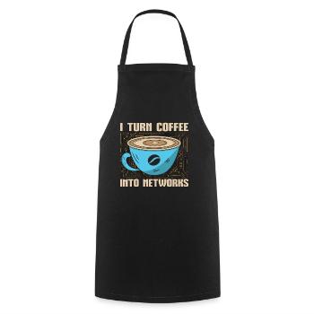 Network Engineer I Turn Coffee Into Programmer - Kochschürze - Schwarz - Vorne - AI Model Male 185 dark (185cm)
