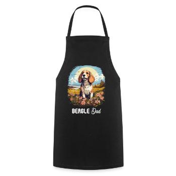 Hund Beagle - Kochschürze - Schwarz - Vorne - AI Model Male 185 dark (185cm)