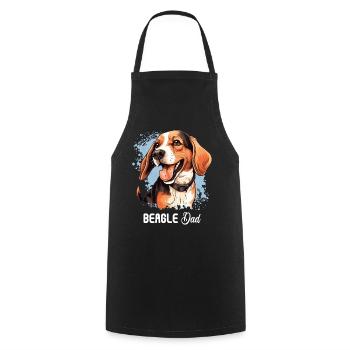 Hund Beagle - Kochschürze - Schwarz - Vorne - AI Model Male 185 dark (185cm)